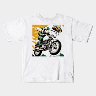 I like my motorcycle my cat Cicadas Cat 2024 and maybe 3 people Bikers Funny Kids T-Shirt